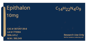Epitalon 20mg, 99% HPLC, Research use only. Not for human or veterinary use.